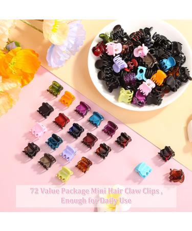 Sublaga 72 Pcs Mini Hair Claw Clips | Small Non Slip Plastic Jaw Clips for Girls and Women - Buy Online on SooperMarket.com