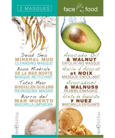 7th Heaven Face Food Dead Sea Mineral/Avocado Oil & Walnut Exfoliating 2x6ml Off White
