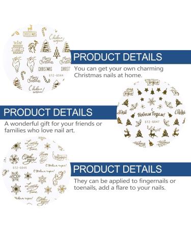 Minkissy Santa Stickers 9 Sheets Christmas Nail Stickers 3D Golden Nail Art Self-adhesive Stickers Decals Tips Wraps for Women Girls Christmas Hoilday Nail Decor (Random) Glitter Stickers - Buy Online on SooperMarket.com