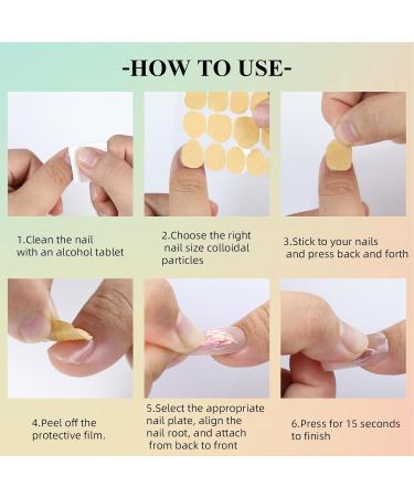 Teksome Press on Nail Glue Tabs - 24 (1 Sheet) Nail Adhesive Jelly Sticky Tabs - Long Lasting Press on Nail Stickers Nail Glue Tabs for False Nail Tips - Buy Online on SooperMarket.com