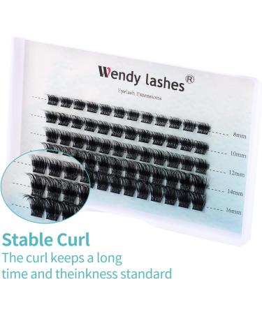 D Curl Cluster Lashes 0.07mm 8-16mm Mixed DIY Lash Extensions - Soft and Wispy Reusable Eyelash Clusters (FD-D18-0.07-D8-16) - Buy Online on SooperMarket.com
