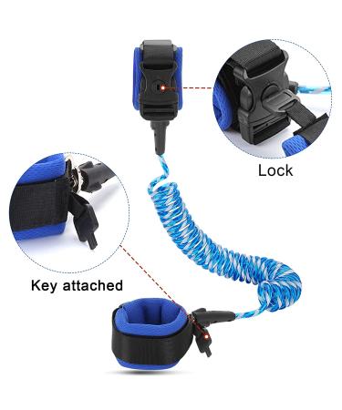 Reflective Blue Kids Wrist Leash | Anti Lost Toddler Safety Harness | 8.2ft Child Leash for 2-10 Year Old Boys - Buy Online on SooperMarket.com