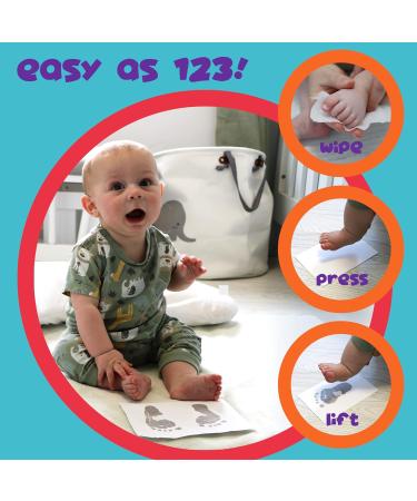 Inkless Baby Hand and Foot Print Kit - Includes 10 Sheets & 3 Towelettes - Perfect for Framing - Buy Online on SooperMarket.com