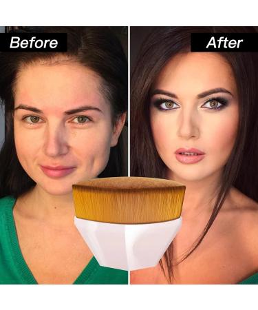 Multifunctional Pink Foundation Makeup Brush for Flawless Liquid and Powder Blending - Buy Online on SooperMarket.com