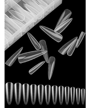EBANKU 120 PCS Clear Dual Nail Forms Coffin Nail Mold Tips for Acrylic Stiletto Extensions - Nail Art Salon Tools - Buy Online on SooperMarket.com