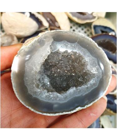 Natural Original Raw Agate Crystal Geode Cutting Hole Feng Shui Decor Stone Specimen Craft Collectibles Stone Collection (Size : 200-250g a Piece) - Buy Online on SooperMarket.com