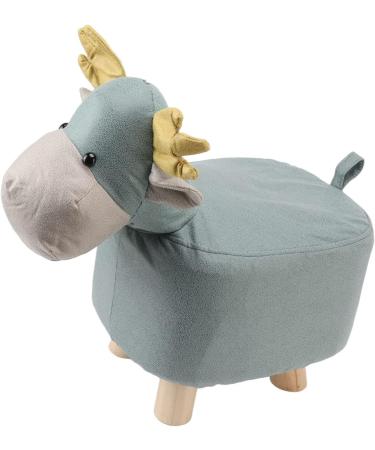 TOPINCN Giraffe Animal Shaped Footstool for Kids - Non-Slip Wooden Legs Blue - Buy Online on SooperMarket.com
