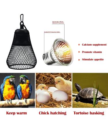 QIODAZOO 50W Turtle Heat Spot Lamp - Reptile Heat Lamp with Adjustable Time & Brightness E27 Hook - Buy Online on SooperMarket.com