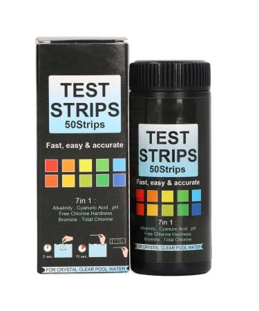 KUIKUI Water Quality Test Strips - 7 in 1 Portable Test Paper for Swimming Pool