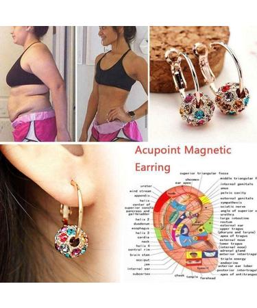 Lymphatic Drainage Slimming Earrings Magnetic Therapy Weight Loss Earrings EarAcupressure Magnetherapy Earrings for Women 3pairs-a - Buy Online on SooperMarket.com