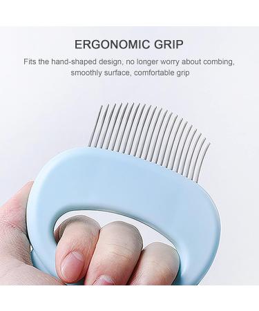 Cat Grooming Comb Moderately Bent Comfortable Grip Durable Cat Shell Comb Environmentally Friendly for Dog for Cat(blue) - Buy Online on SooperMarket.com