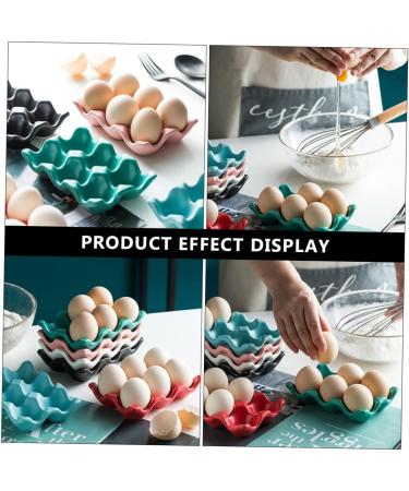 OSALADI 2pcs Egg Storage Practical Egg Tray Refrigerator Egg Holder Kitchen Egg Tray Household Storage Box Blue 14.5X9.5X3.2CM - Buy Online on SooperMarket.com
