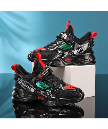 WZRUISEN Children's Sports Shoes - Stylish Black Casual Sneakers for Boys (Size 32 EU) - International Shipping Available - Buy Online on SooperMarket.com