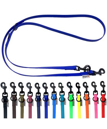 Biothane Dogeline Black Hook adjustable for small dogs / large dogs 2m / 2.40m / 2.80m / 3.50m / 5m (blue 2.40m x 16mm) 2.40m x 16mm blue