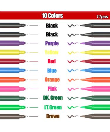 Edible Ink 11Pcs Ultra Fine Tip Food Coloring Pens - Double Sided Gourmet Writers for Cake Decorating - 10 Colors - Buy Online on SooperMarket.com