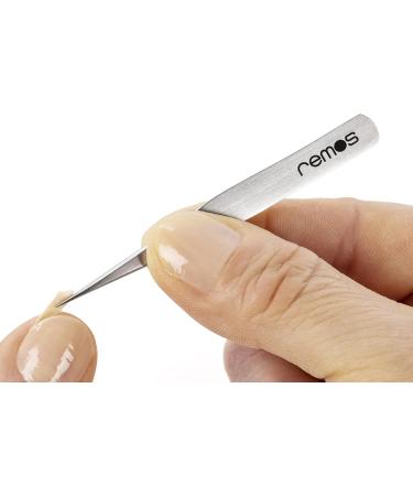 REMOS Mini Splinter Tweezers - Fine Tip Stainless Steel - 6 cm | Precision Tool for Safe & Easy Removal - Buy Online on SooperMarket.com