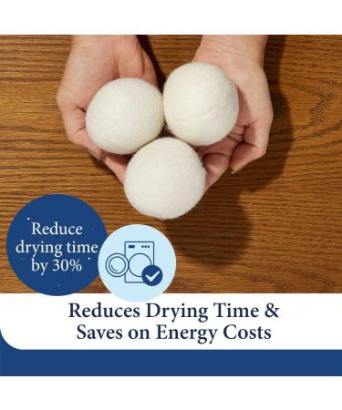 Cosy House Collection Wool Dryer Balls 3-Pack - Eco-Friendly Fabric Softener - Reusable & Long Lasting - Softens Clothes Naturally - Saves Time & Energy - White - Buy Online on SooperMarket.com