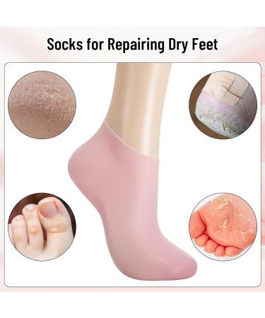 Zuimei 3 Pairs Silicone Moisturizing Socks Silicone Pedicure Socks Moisturizing Foot Mask Exfoliating Silicone Socks Anti-Slip Silicone Socks for Repairing Cracked Heel Dry Feet - Buy Online on SooperMarket.com