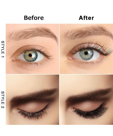 20 Pairs Natural Faux Mink False Eyelashes | Handmade & Reusable | Fluffy Volume Long Thick Lashes | 12mm | Pack of 1 - Buy Online on SooperMarket.com