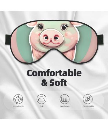 Cute Long Ear Pig Soft Sleep Eye Mask | Breathable Female Eye Patch for Travel & Relaxation - Buy Online on SooperMarket.com