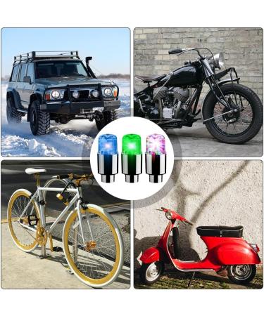 Naveso Bright Valve Caps - 12 PC Bike Tire Lighting Accessories with Intelligent Sensors for Cars & Motorcycles - Buy Online on SooperMarket.com