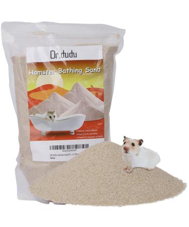 DR.DUDU Hamster Bath Sand, 6.6lb Dust Free Desert Sand or Potty Litter Sand for Hamster Chinchillas Gerbil Syrian Mice Small Animals Beige
