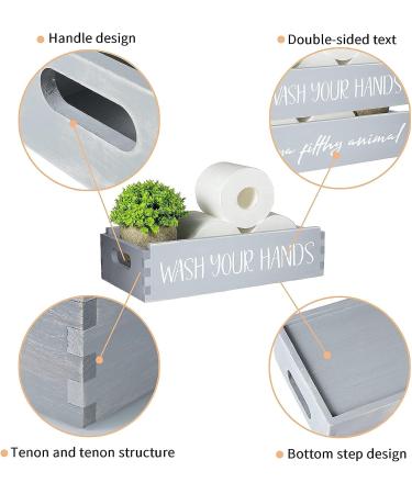 TJ.MOREE Farmhouse Gray Toilet Paper Storage Basket - Bathroom Decor Organizer - Buy Online on SooperMarket.com
