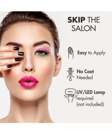 MOYOU LONDON Gel Nail Strips Set with Free UV Lamp - Easy Apply & Remove for Salon-Quality Manicure - Buy Online on SooperMarket.com