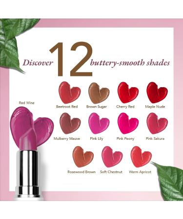 Moisture Matte Lipstick - Red Wine | Long-Lasting Hydrating Organic & Vegan | Creamy Matte Finish | 4gm - Buy Online on SooperMarket.com