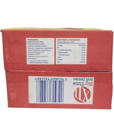 Big T Sugar-Free Cup Drinks - Orange & Raspberry 24 Bulk Pack with Paper Straws - Buy Online on SooperMarket.com