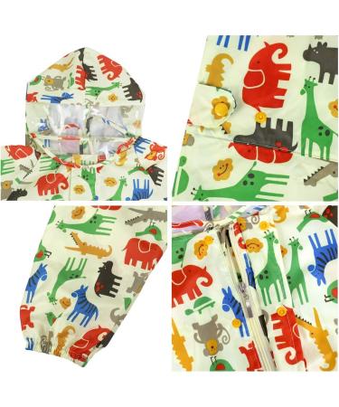 JiAmy Kids Outdoor Waterproof Rain Suit | Yellow One Piece Rain Coverall 3-5 Years - Buy Online on SooperMarket.com