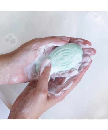 Foamy Solid Facial Cleanser for Dry Skin - Aloe Vera & Almond Milk 100% Vegan Plastic-Free 60g - Buy Online on SooperMarket.com