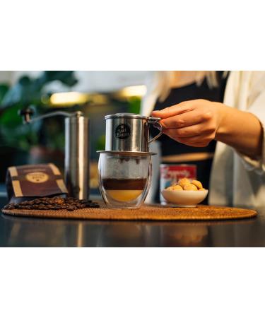 Vietnamese Coffee Starter Set - Hello5 | 2x250g Premium Organic Beans Phin Filter & Signed Condensed Milk - High Quality from Da Lat Highlands - Buy Online on SooperMarket.com