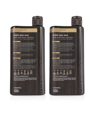 Every Man Jack Nourishing Amber + Sandalwood Men's Body Wash - 24oz 2 Bottles - Buy Online on SooperMarket.com