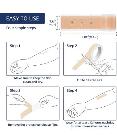 Silicone Scar Tape for Surgical Scars - Extra Long Scar Sheets for C-Section (59 in x 1.5 in) - Buy Online on SooperMarket.com