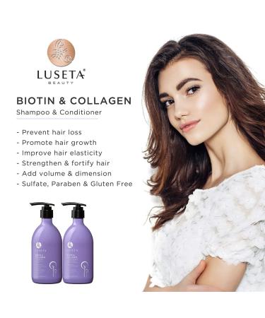 Luseta Biotin & Collagen Hair Growth Conditioner 16.9oz - Repair & Thicken Dry Hair - Sulfate & Paraben Free - Infused with Argan Oil - Buy Online on SooperMarket.com