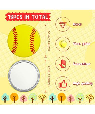 Softball Compact Mirror Set - 18 Pcs Makeup Mini Mirrors for Girls | Sport Party Supplies & Gifts | Portable Pocket Mirror for Women - 2.76 Inch - Buy Online on SooperMarket.com