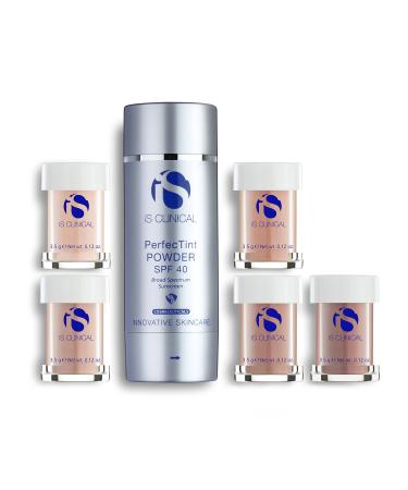 iS CLINICAL PerfecTint Powder SPF 40  Face Powder  Tinted SPF  Loose Face Powder for after makeup application Ivory