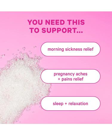 Pink Stork Pregnancy Flakes Bath Salts with Pure Magnesium - 2 lbs - Alleviates Pregnancy Aches & Pains, Morning Sickness Relief - Unscented, Women-Owned - Buy Online on SooperMarket.com