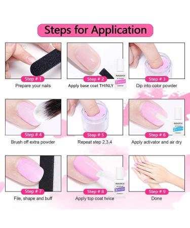 Dip Powder Nail Kit Glitter Set - 24 Pcs, 12 Colors, DIY Home & Salon Use - Buy Online on SooperMarket.com