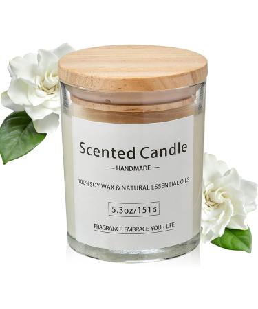 VETOUR Glass Aromatherapy Candles 2PCS Gardenia & Jasmine Scented Soy Candle Set - 10.6 OZ - 80 Hours - Natural Essential Oils - Perfect Gift for Women - Mother's Day/Christmas - Buy Online on SooperMarket.com