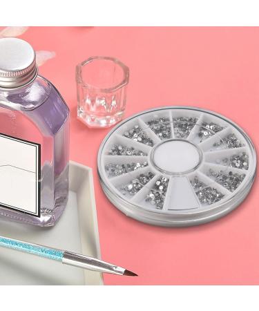 AIDIRui Silver rhinestones boxes Crystal nail manicure Nail 1.5 MM wheel - Buy Online on SooperMarket.com