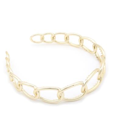 Zest Shiny Chain Link Effect Alice Band Hair Accessory Gold