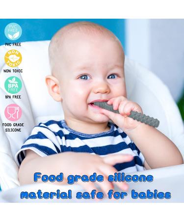 GROBRO7 4Pcs Sensory Chew Necklaces - Car & Dinosaur Teether Toy Set for Kids with Autism & ADHD - Food Grade Silicone Teething Pendant - Buy Online on SooperMarket.com