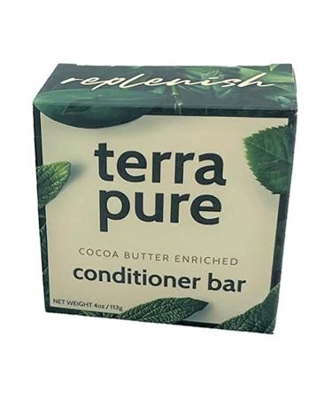 Terra Pure Conditioner Bar | Cocoa Butter Enriched by 1-Shoppe | Plastic Free, Soap Free, Vegan, Plant Based, Sustainable, Eco-Friendly, & Zero Waste