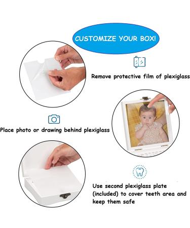 Baby Keepsake Tooth Box - Lost Teeth Holder for Boys and Girls - Tooth Fairy Organizer - White Wood - Perfect Gift for Parents and Kids - Buy Online on SooperMarket.com
