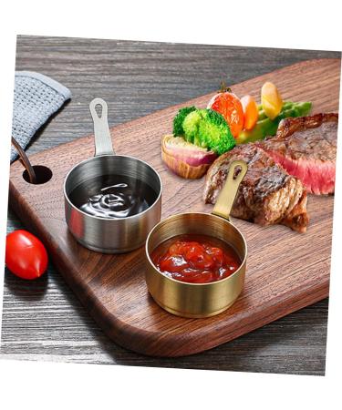 Alipis Stainless Steel Sauce Cup Pinch Prep Bowls Pinch Bowls Seasoning Dishes Portion Cup Chip and Dip Bowl Seasoning Dipping Bowls Sauce Bowl Small Sauce Cups Container Household medium Gold - Buy Online on SooperMarket.com