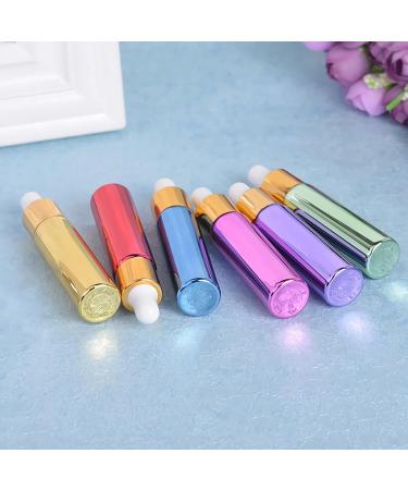 TIANZD 6 Pack 10ml Chrome Blue Dropper Bottles with Glass Pipette - Ideal for Essential Oils & Perfume - Gold Screw Cap - Buy Online on SooperMarket.com