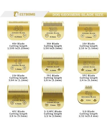 BESTBOMG 30# Replacement Knife for Dog Care - Compatible with Heiniger/Moser Max45/Andis/Easter A5 - 2 Pieces 1/50 (0.5 mm) Cutting Length - Gold Color 28#-G-2 - Buy Online on SooperMarket.com