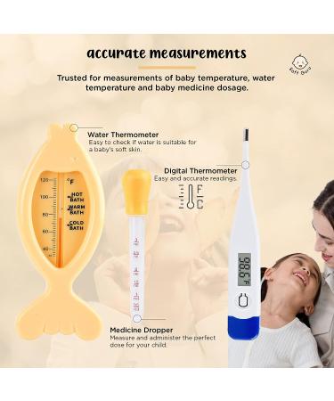 Soft Guru Baby Healthcare and Grooming Kit - Nursery Essentials Gift Set with Thermometer, Nail Clippers, Soft Brush, and Baby Shower Basket - Perfect Registry Items for Newborns - Buy Online on SooperMarket.com